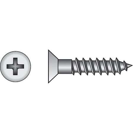 Aceds 4 x 0.5 in. Phillip Flat Head Wood Screw  Zinc 56138